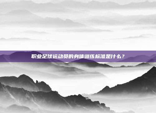 职业足球运动员的身体训练标准是什么？