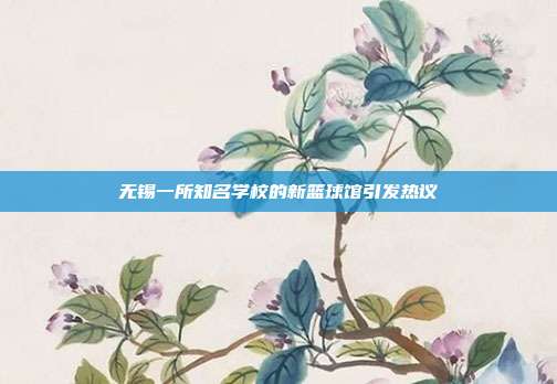 无锡一所知名学校的新篮球馆引发热议