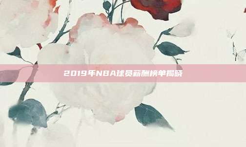 2019年NBA球员薪酬榜单揭晓