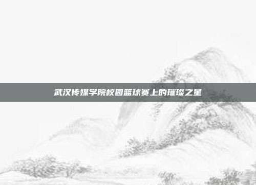 武汉传媒学院校园篮球赛上的璀璨之星