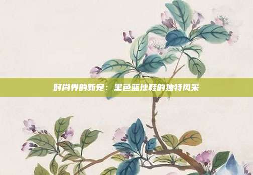 时尚界的新宠：黑色篮球鞋的独特风采