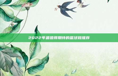 2022年最值得期待的篮球鞋推荐