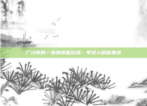 广元市的一处热闹篮球场：年轻人的聚集地