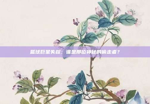 篮球巨星失踪：谁是那位神秘的偷走者？