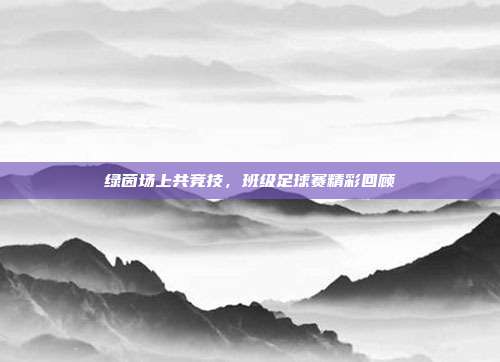 绿茵场上共竞技，班级足球赛精彩回顾