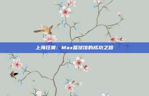 上海狂潮：Max篮球馆的成功之路