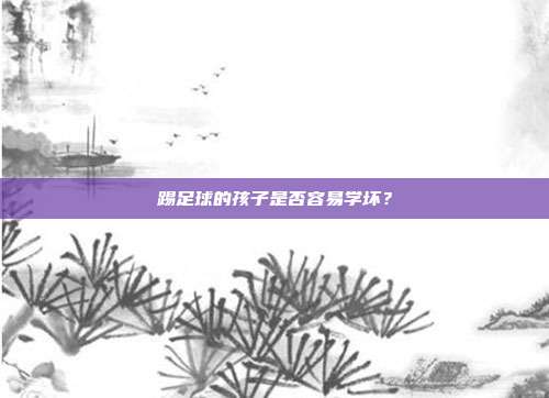 踢足球的孩子是否容易学坏？