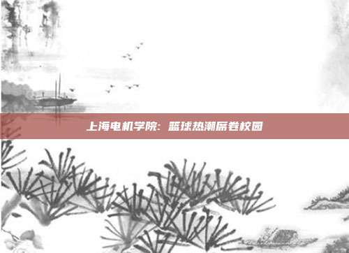 上海电机学院: 篮球热潮席卷校园