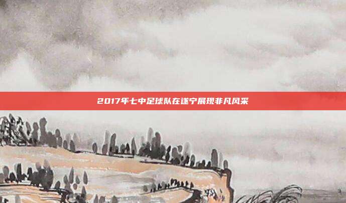 2017年七中足球队在遂宁展现非凡风采