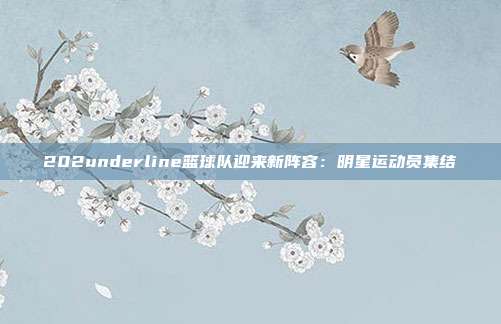 202underline篮球队迎来新阵容：明星运动员集结