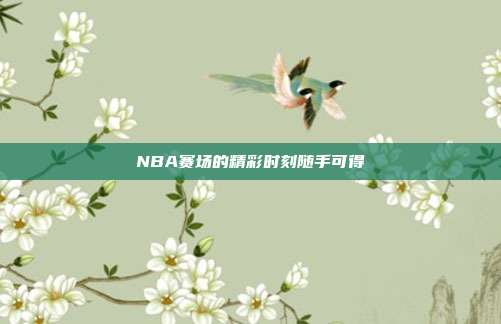 NBA赛场的精彩时刻随手可得