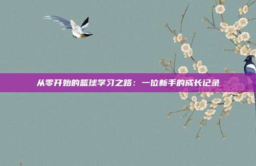 从零开始的篮球学习之路：一位新手的成长记录