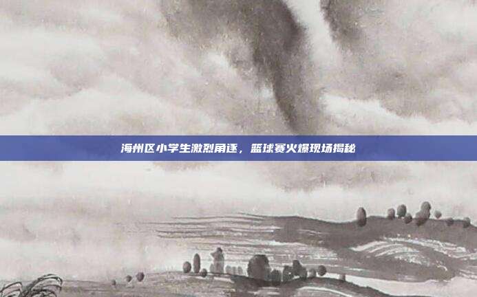 海州区小学生激烈角逐，篮球赛火爆现场揭秘