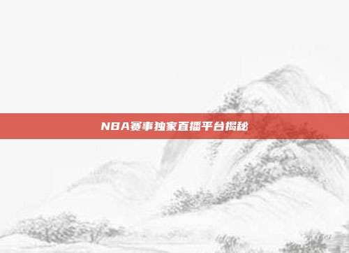 NBA赛事独家直播平台揭秘