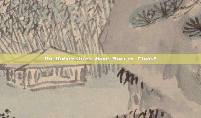 Do Universities Have Soccer Clubs?