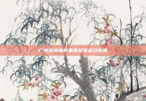 广州多所高校重视足球运动发展