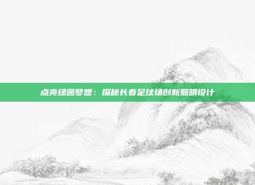 点亮绿茵梦想：探秘长春足球场创新照明设计