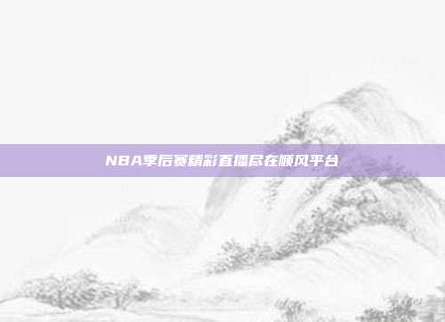 NBA季后赛精彩直播尽在顺风平台