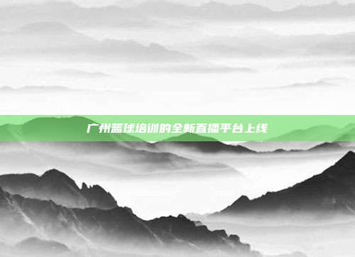 广州篮球培训的全新直播平台上线