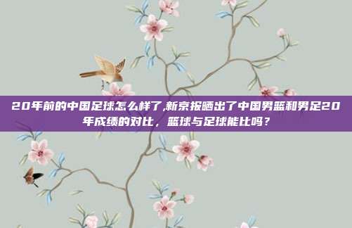 20年前的中国足球怎么样了,新京报晒出了中国男篮和男足20年成绩的对比，篮球与足球能比吗？