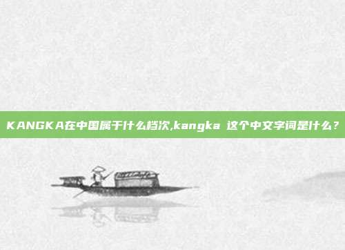 KANGKA在中国属于什么档次,kangkaⅰ这个中文字词是什么？