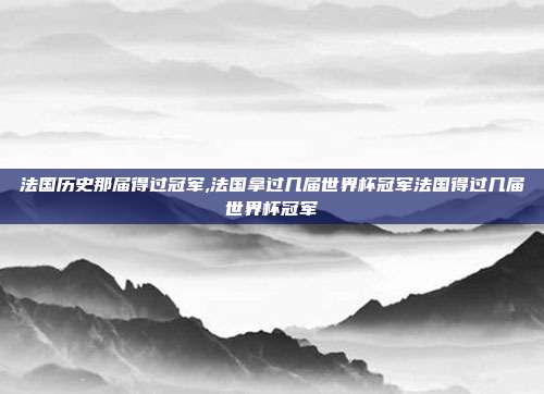 法国历史那届得过冠军,法国拿过几届世界杯冠军法国得过几届世界杯冠军