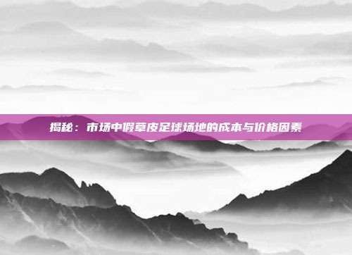 揭秘：市场中假草皮足球场地的成本与价格因素