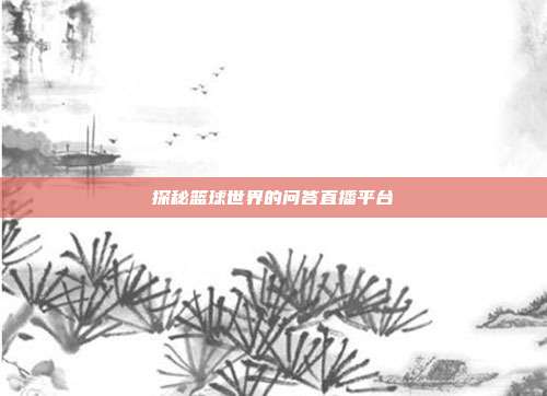 探秘篮球世界的问答直播平台