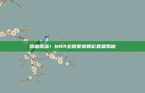 热血激荡！NBA全明星赛精彩直播揭秘