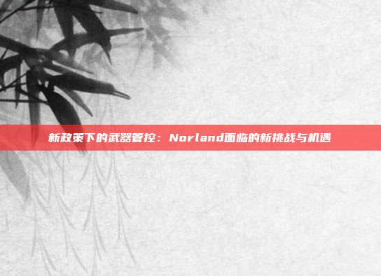 新政策下的武器管控：Norland面临的新挑战与机遇