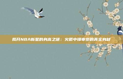 揭开NBA新星的身高之谜：火箭中锋申京的真实身材