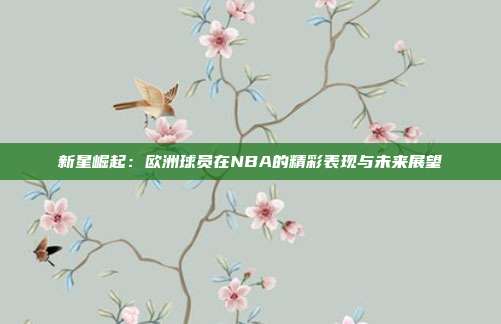 新星崛起：欧洲球员在NBA的精彩表现与未来展望