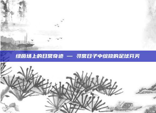 绿茵场上的日常奇迹 — 寻常日子中绽放的足球芬芳