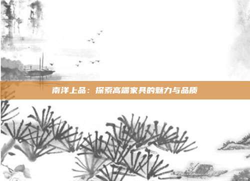 南洋上品：探索高端家具的魅力与品质