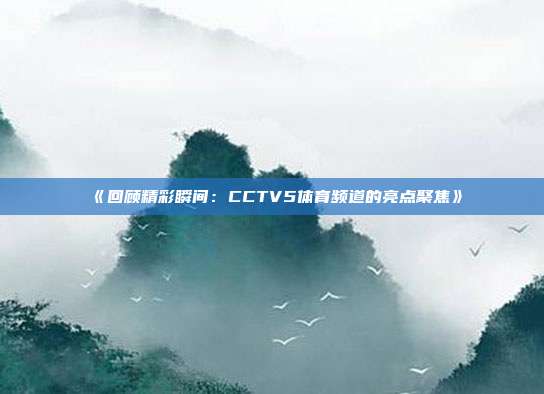 《回顾精彩瞬间：CCTV5体育频道的亮点聚焦》