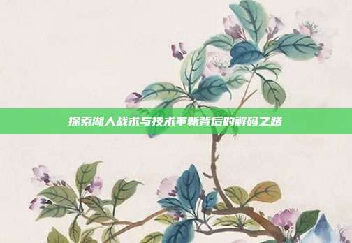 探索湖人战术与技术革新背后的解码之路