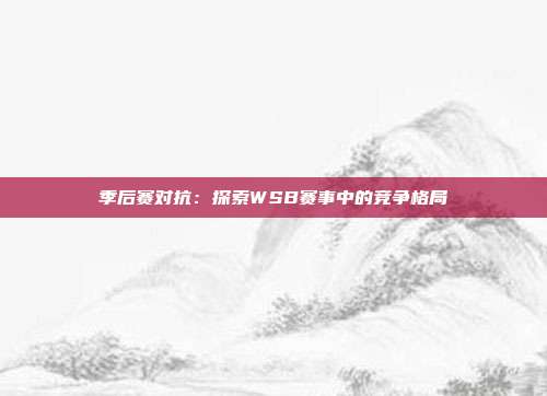 季后赛对抗：探索WSB赛事中的竞争格局