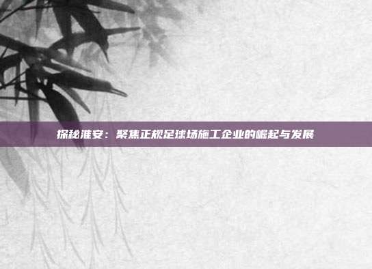 探秘淮安：聚焦正规足球场施工企业的崛起与发展