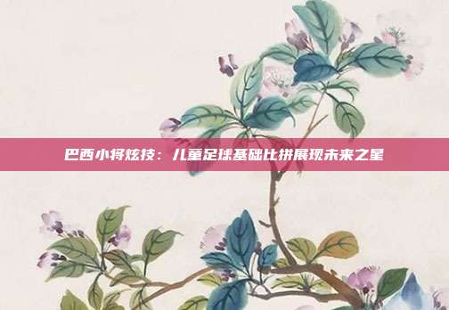 巴西小将炫技：儿童足球基础比拼展现未来之星